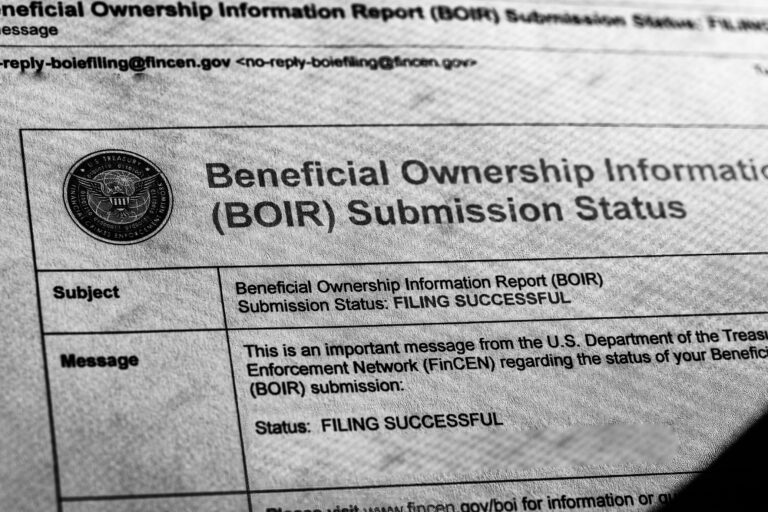 Beneficial Ownership Information (BOI) Filing