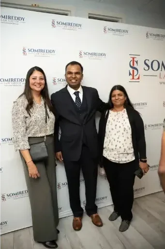 Somireddy Law Group Managing Partner Vijay Yellareddigari with Payal Ganguly and Others.