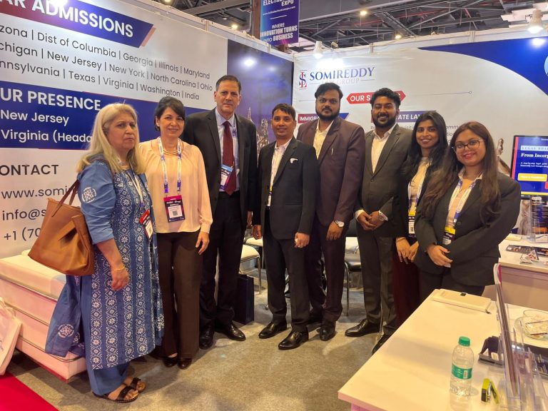 Somireddy Law Group team: Steve Sears, Srikanth Durgam, Sampath Kumar Gajula, Hima Bellary, and Ishika Sinha.
